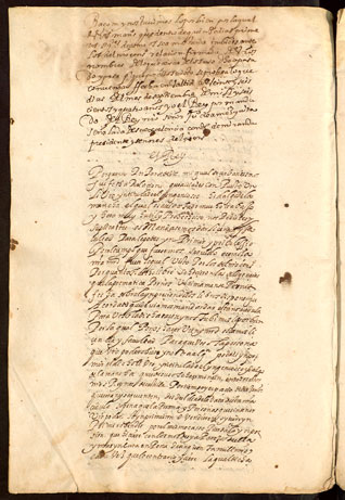 Libro cedulario donde consta la copia registral de la cédula de concesión a Miguel de Cervantes de la licencia de impresión para la publicación del Quijote